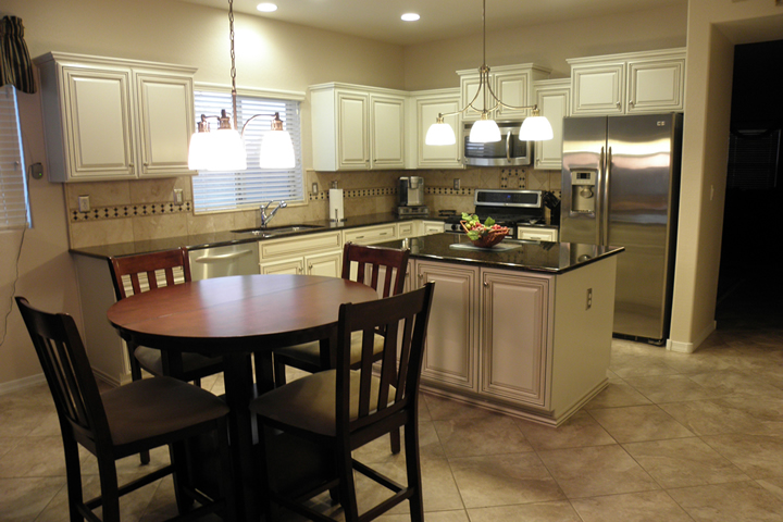 Cherry Cabinets to Solid White